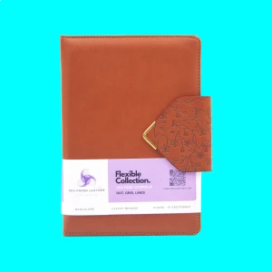Elegant Engravings: Personalized Brown Art Leather Journal
